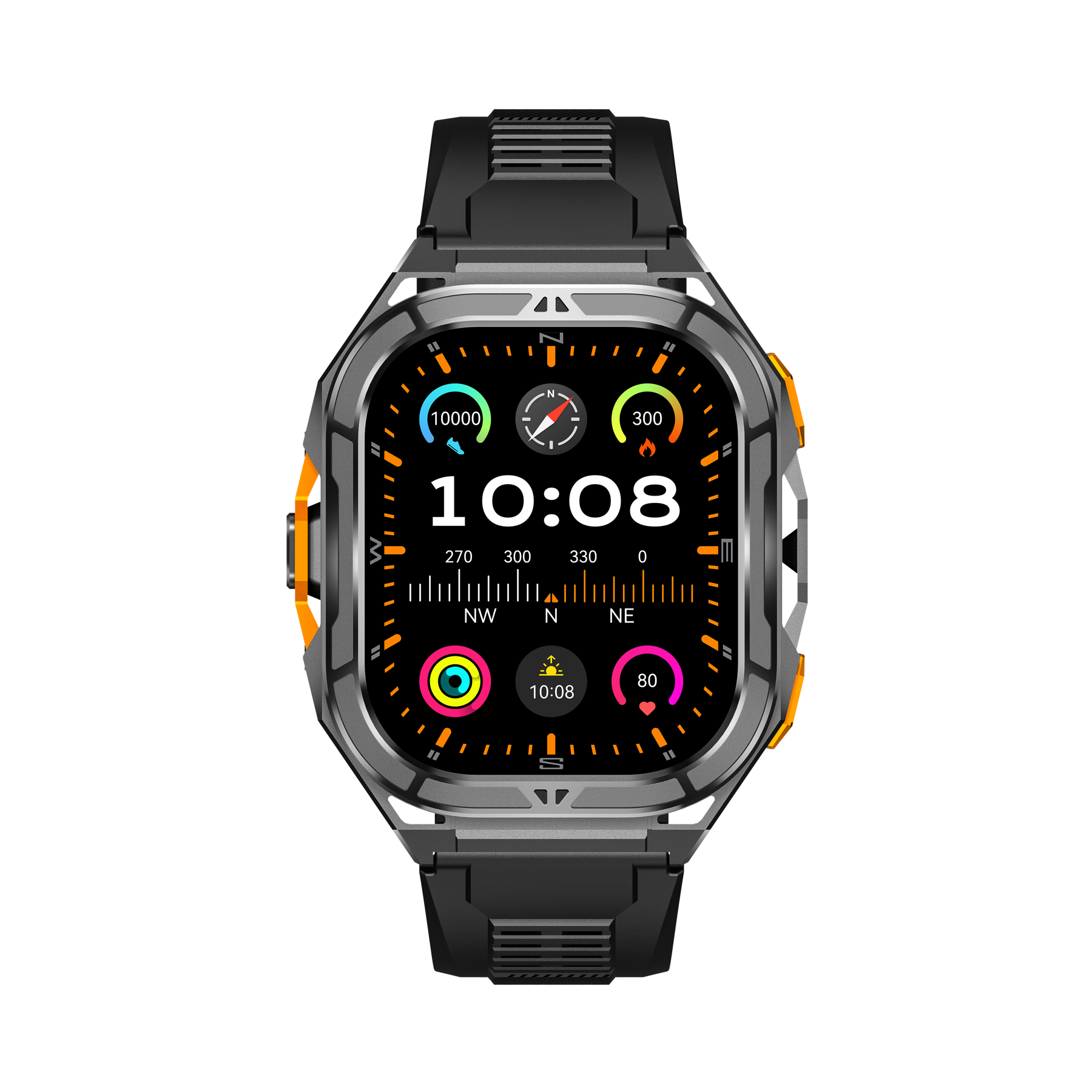 AlpineX rugged smartwatch, front view